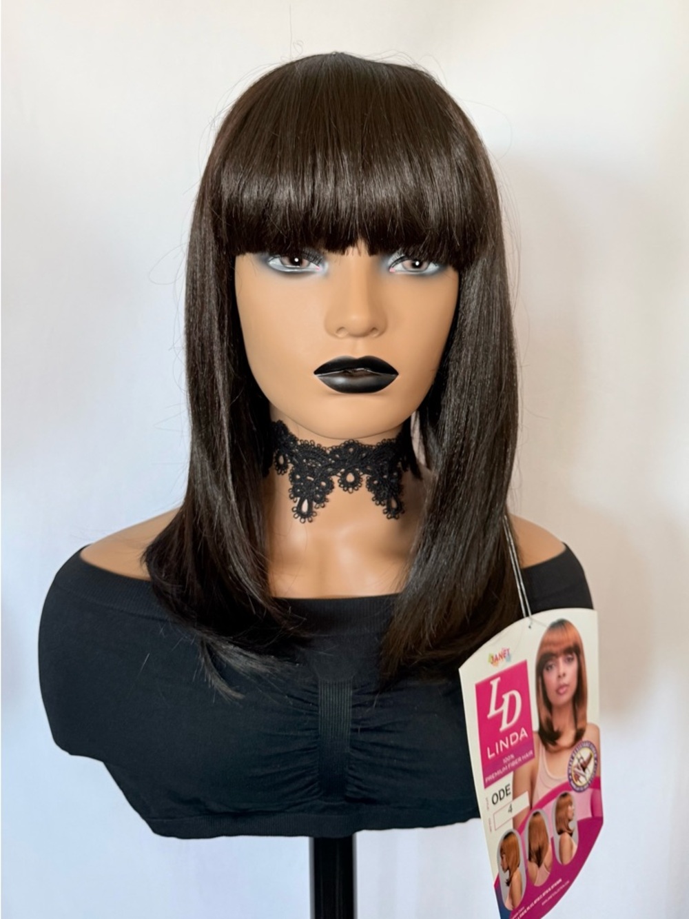NWT Brown Synthetic Wig with Bangs - “ODE” Janet Collection - Effortless Style!